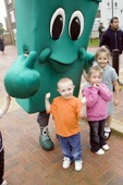 Convent Way Children meet recycling mascot