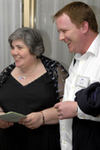 Julie Brooker of HFTRA and conference visitor